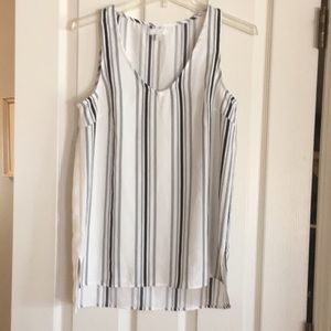 Black and white striped top